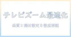 テレビでズームを快適に使うためのカメラ選びと設定ガイド
