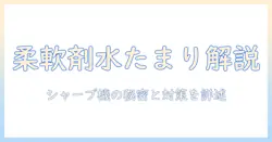 洗濯機の柔軟剤投入口で水がたまる現象を徹底解説|シャープ製洗濯機の特徴と対策