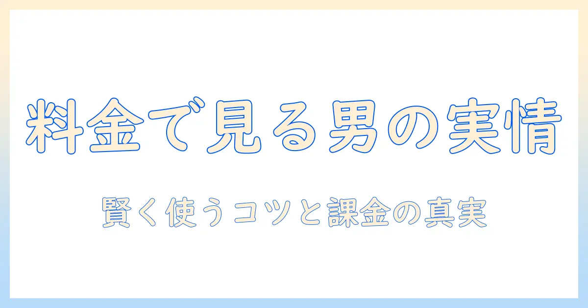 マッチングアプリ 男性 料金 メッセージを徹底解説：男性が支払う料金の実情と賢い使い方