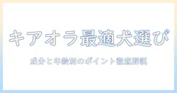 キアオラのドッグフードの選び方｜成分と年齢別のポイントで愛犬に最適を見つける