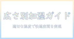 部屋の広さ別に解説する加湿器の目安と適切な湿度