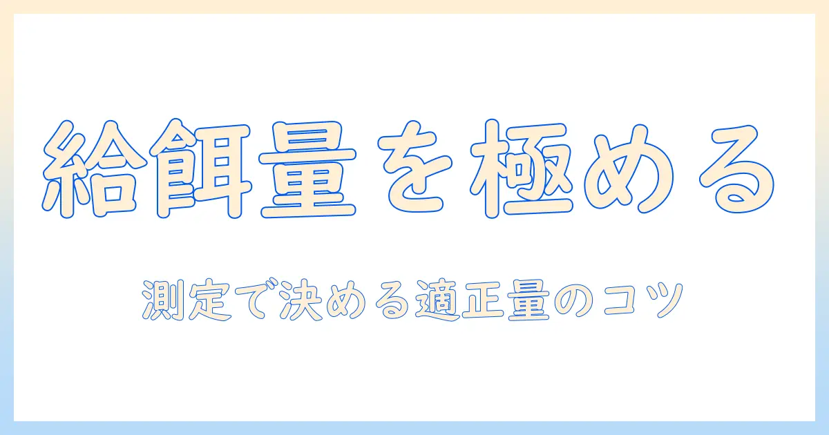 ドッグフードの量と測り方を徹底解説：適切な給餌量を決める方法
