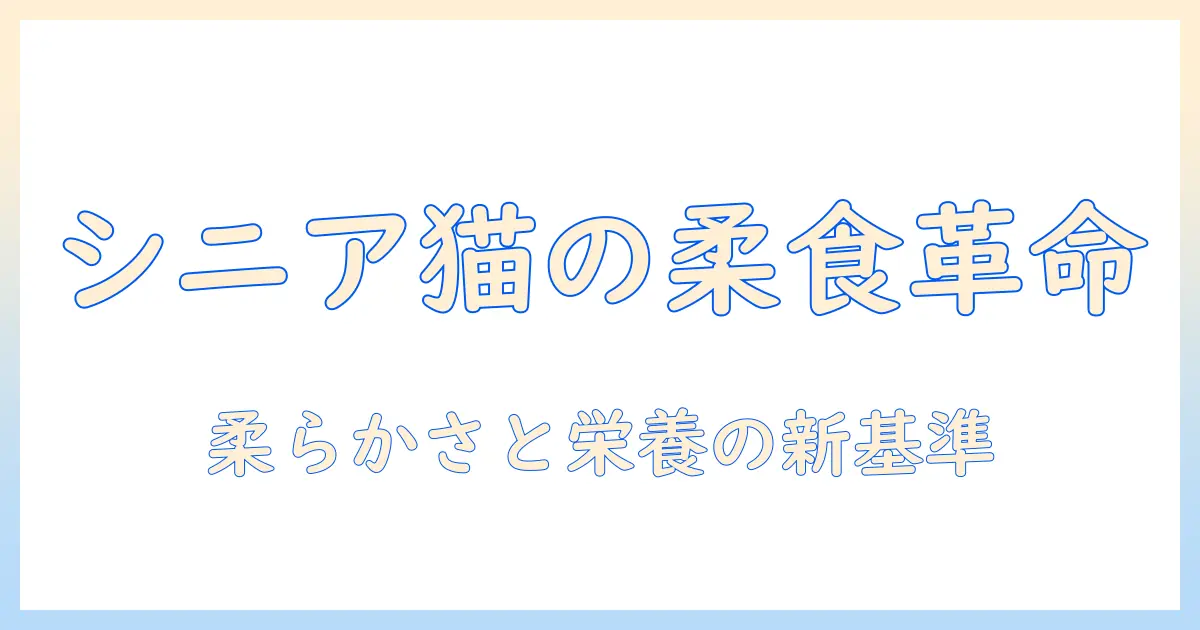キャットフードで考えるシニア猫の柔らかい食事選びガイド