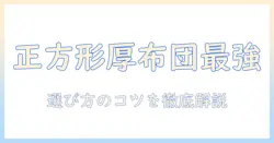 こたつ 敷布団 選び方ガイド：正方形で厚手の敷布団がおすすめの理由