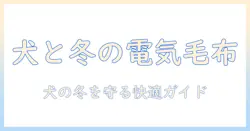 犬と冬を快適に過ごす電気毛布ガイド|選び方と使い方のポイント
