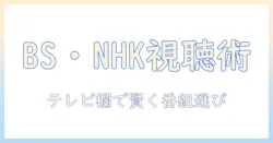 bsとnhkのテレビ欄を活用する入門ガイド：テレビ欄で bs・nhk の番組を賢く選ぶ方法