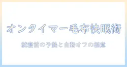 電気毛布のオンタイマー付きモデルを徹底解説！選び方と使い方で冬の睡眠を快適にする