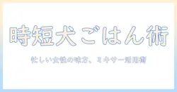 ドッグフードの選び方とミキサー活用術—忙しい女性の会社員におすすめの組み合わせと最新情報