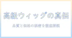 ウィッグはなぜ高いのか？品質と価格を徹底解説｜高額ウィッグの理由と選び方
