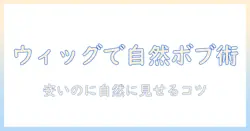 ウィッグで自然に見せる!安い価格でおすすめのボブスタイル