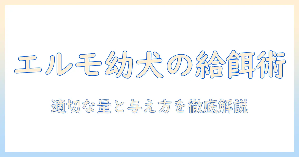 エルモのドッグフードを幼犬に与える適切な量の目安と与え方