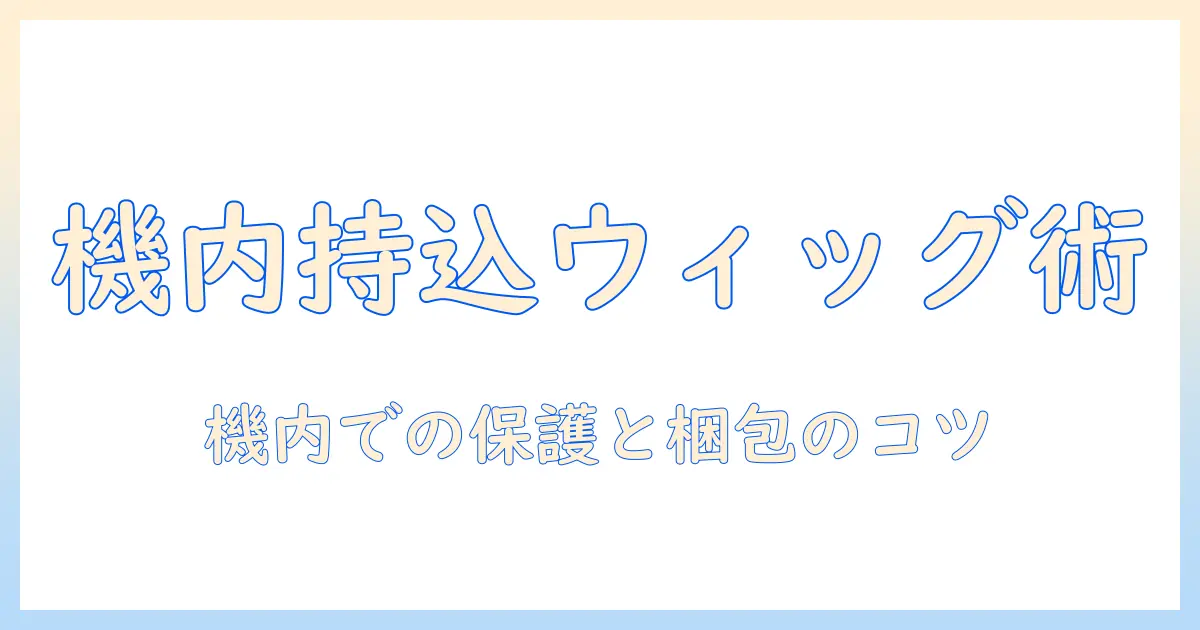 ウィッグの飛行機への持ち込み方法と注意点