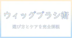 ウィッグのブラシのやり方を徹底解説:正しいブラシの選び方とケア方法