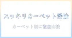スティック型掃除機でカーペットをきれいに!おすすめモデルを徹底比較して選ぶ方法