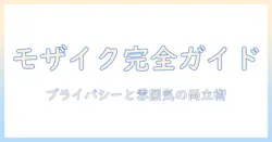 インスタの写真のモザイクの仕方を徹底解説