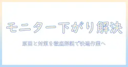 グリーンハウスのモニターアームが下がってくる原因と対策：快適な作業環境を取り戻す方法