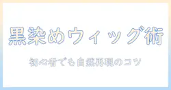 ウィッグと黒染めスプレーの使い方ガイド:初心者でも失敗しない自然な黒髪演出のコツ
