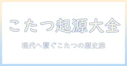 こたつのいつからできた?起源と歴史を徹底解説