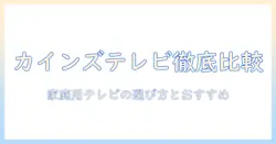 カインズの人気商品テレビを徹底比較！家庭用テレビの選び方とおすすめモデル