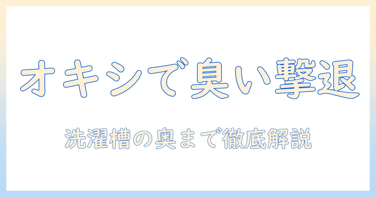 洗濯機の臭い取りをオキシクリーンで解決する方法