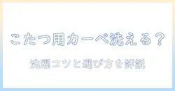 こたつ用カーペットは洗えるのか?選び方と洗濯のコツで冬を快適に過ごす方法