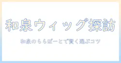 和泉のららぽーとでウィッグを探す！購入前に知っておきたいポイントと店舗ガイド