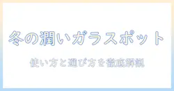 加湿器とガラスポットを使った冬の部屋づくり:使い方と選び方のポイント