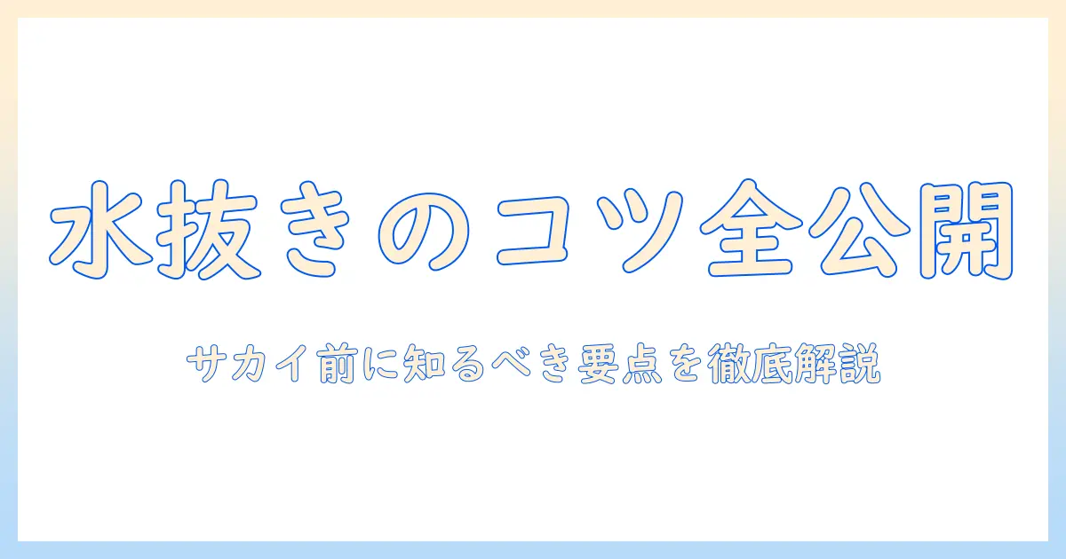 洗濯機の水抜きはどうする？サカイ引越センターを利用する前に知っておきたいポイントと手順