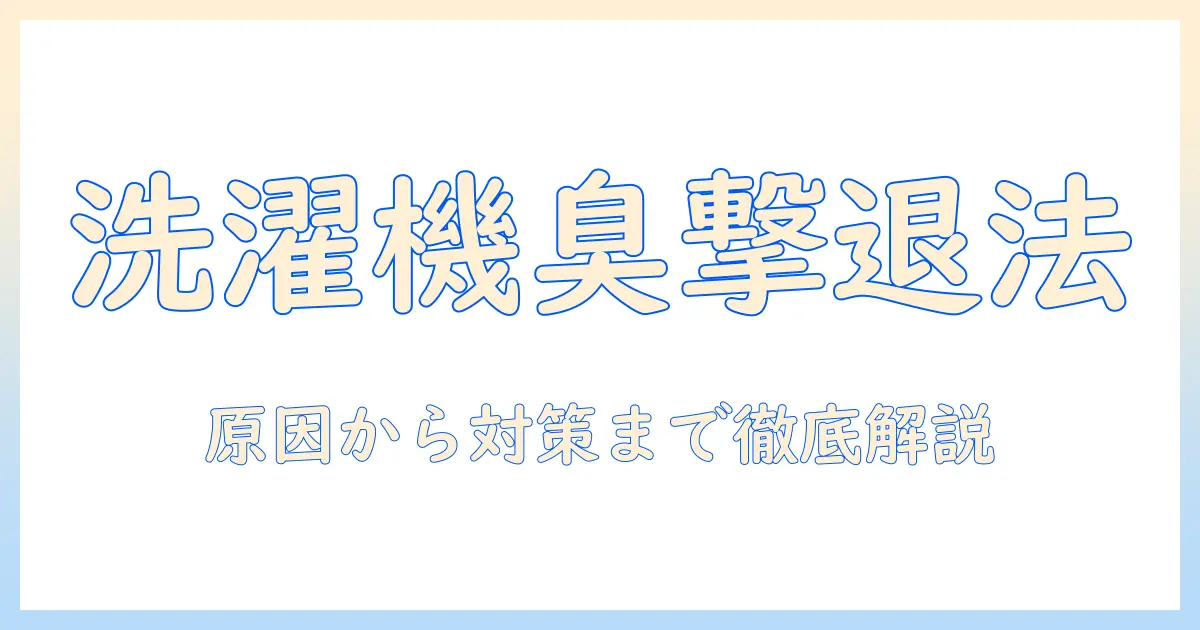 洗濯機から下水の匂いが上がってくる原因と対処法を徹底解説