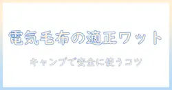 キャンプで使う電気毛布の何ワットが適正？選び方と安全な使い方ガイド
