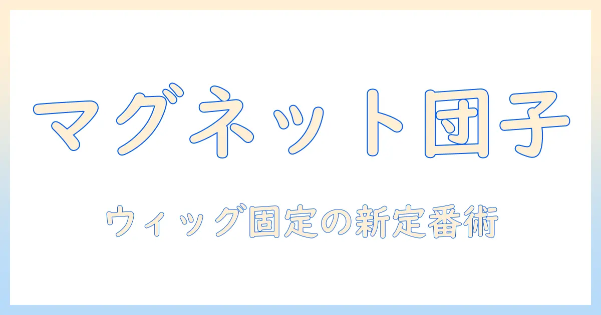 ウィッグで作るお団子ヘアをマグネットで固定する方法