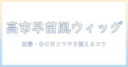 高市早苗の髪型をウィッグで再現する方法