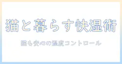 猫と暮らす部屋を快適にする加湿器の選び方|猫におすすめの加湿器と使い方ガイド