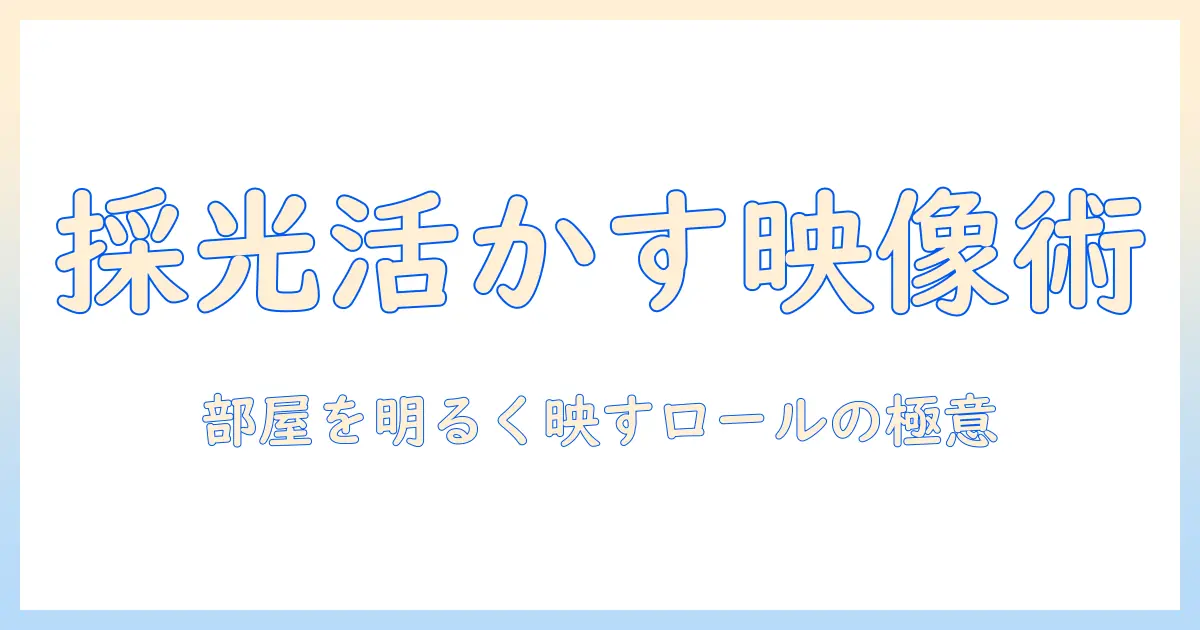 ニトリの採光を活かす ロール スクリーンと プロジェクター活用術｜スクリーン選びのポイント