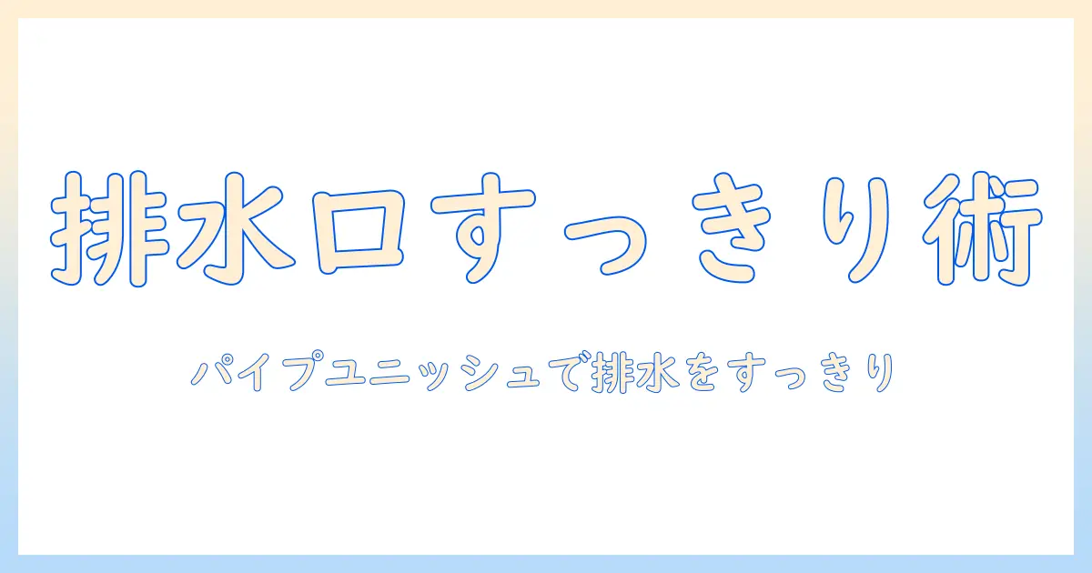 洗濯機の排水口のつまりをパイプユニッシュで解消するやり方