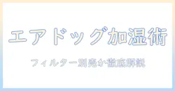 エアドッグの加湿器を徹底解説:フィルターは別売りか、互換性と選び方・交換時期を詳しく解説
