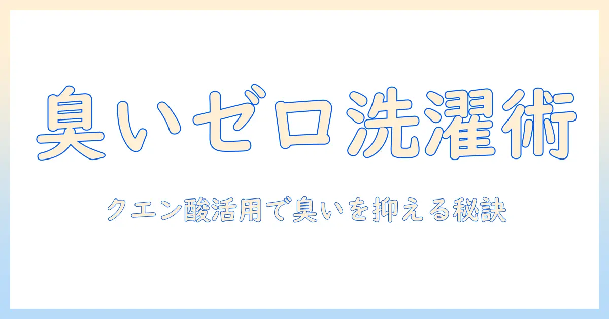 洗濯機の掃除を徹底解説｜ドラム式洗濯機のクエン酸活用術で臭いを抑える方法