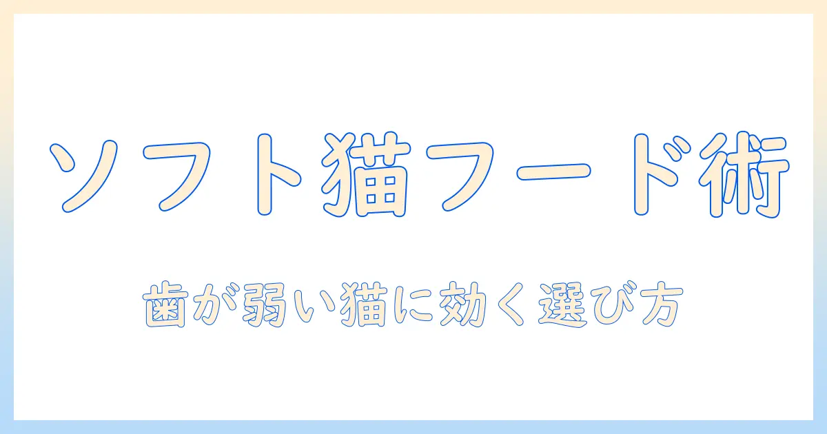 猫用の柔らかいキャットフードを選ぶときのポイントとおすすめ
