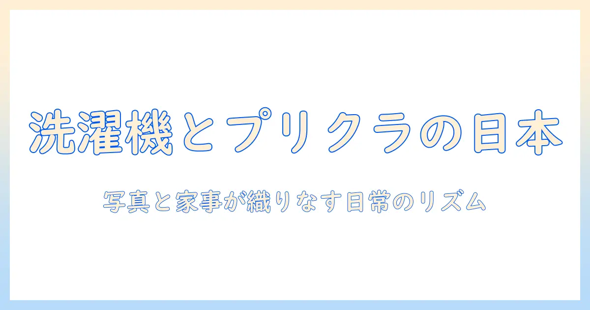 洗濯機・プリクラ・日本――日本の生活文化をつなぐ新しい視点