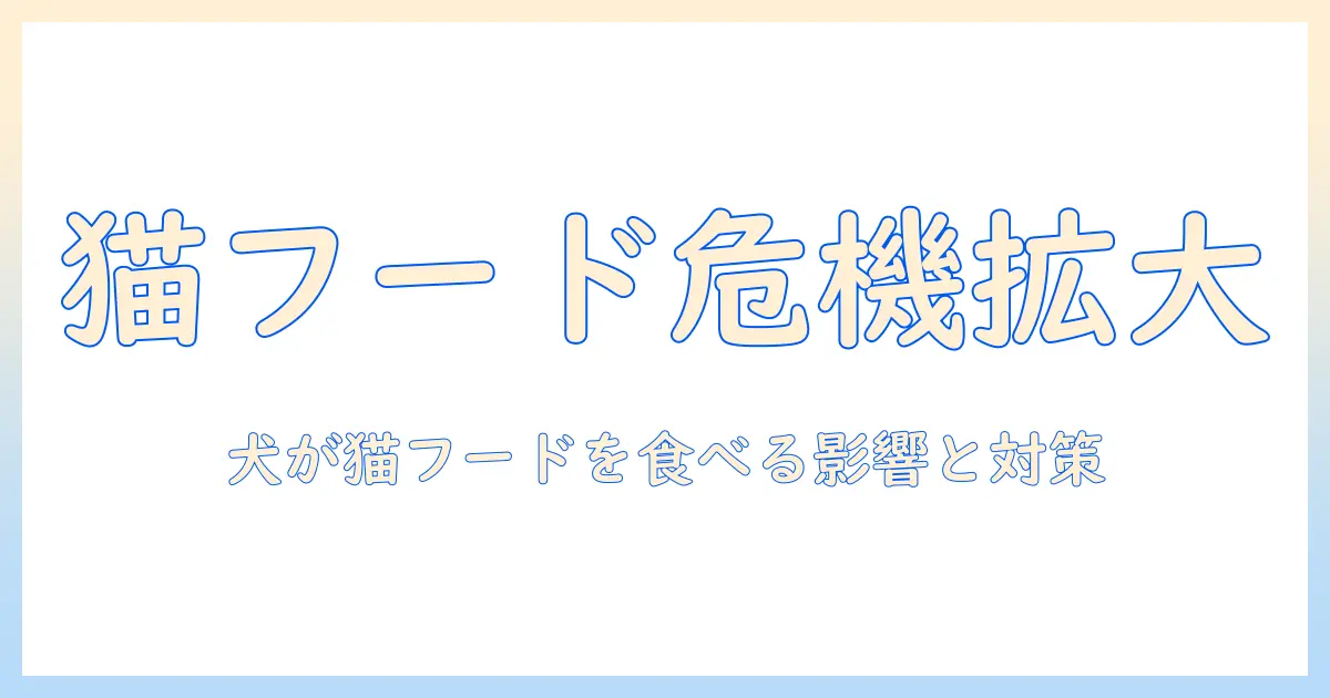 キャットフードと犬食べるときの真実：犬がキャットフードを食べる影響と対策