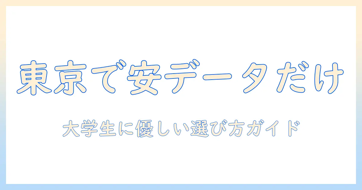 写真 スタジオ データ のみ 安い 東京で探す!データのみプランを徹底比較し、大学生にも優しい選択肢