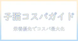 子猫のキャットフードを選ぶときのコスパ徹底ガイド