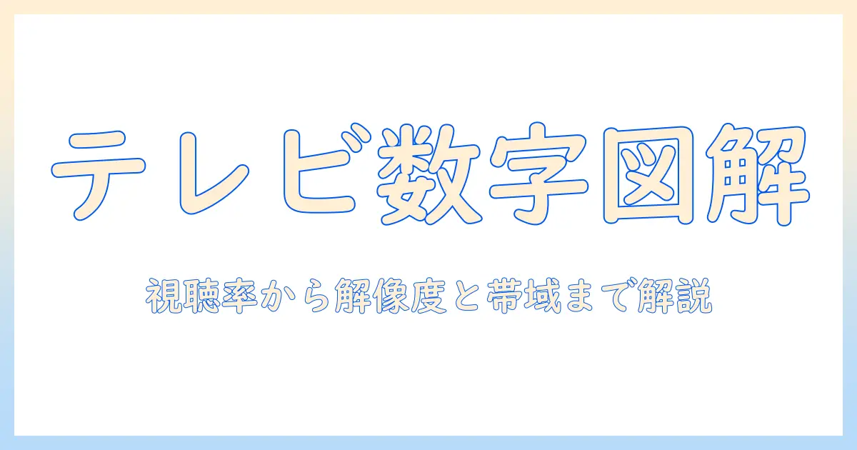 業界用語で読み解くテレビの数字: 視聴率から解像度・帯域幅までわかりやすく解説