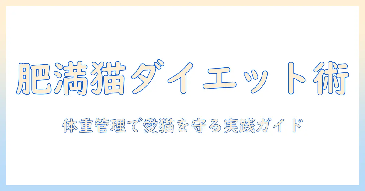 キャットフードの肥満用ガイド｜愛猫の体重管理をサポートする選び方とポイント