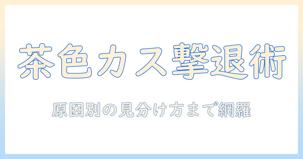洗濯機の茶色いカスが服についたときの取り方を徹底解説