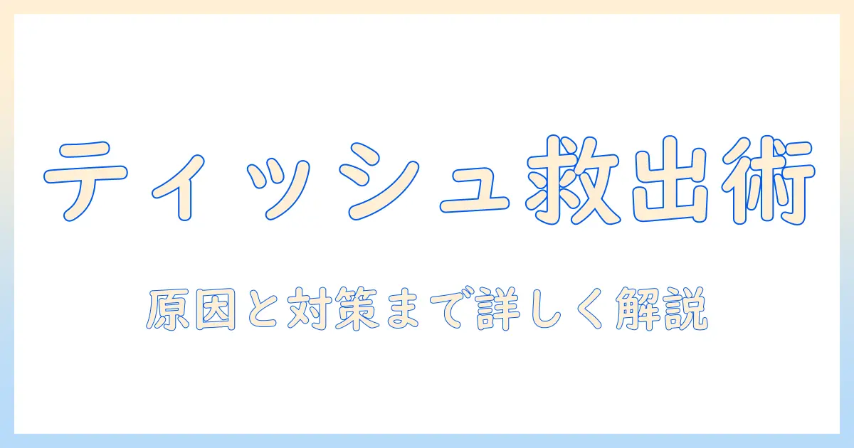 洗濯機の中のティッシュを取る方法を徹底解説｜原因と対策も紹介