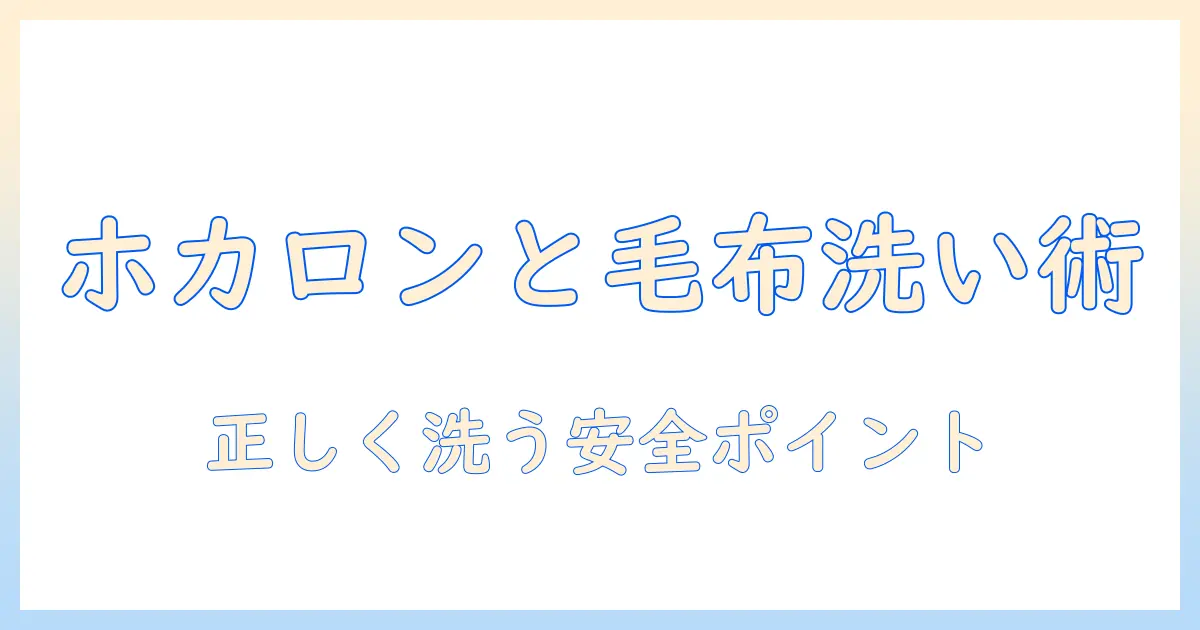 ホカロンと電気毛布の洗い 方を徹底解説:正しい 洗い 方と 安全ポイント