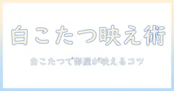 一人暮らしをおしゃれに彩る白のこたつの選び方と使い方