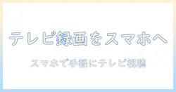 テレビで録画をスマホに保存する方法を解説:手軽にテレビ番組をスマホで楽しむ