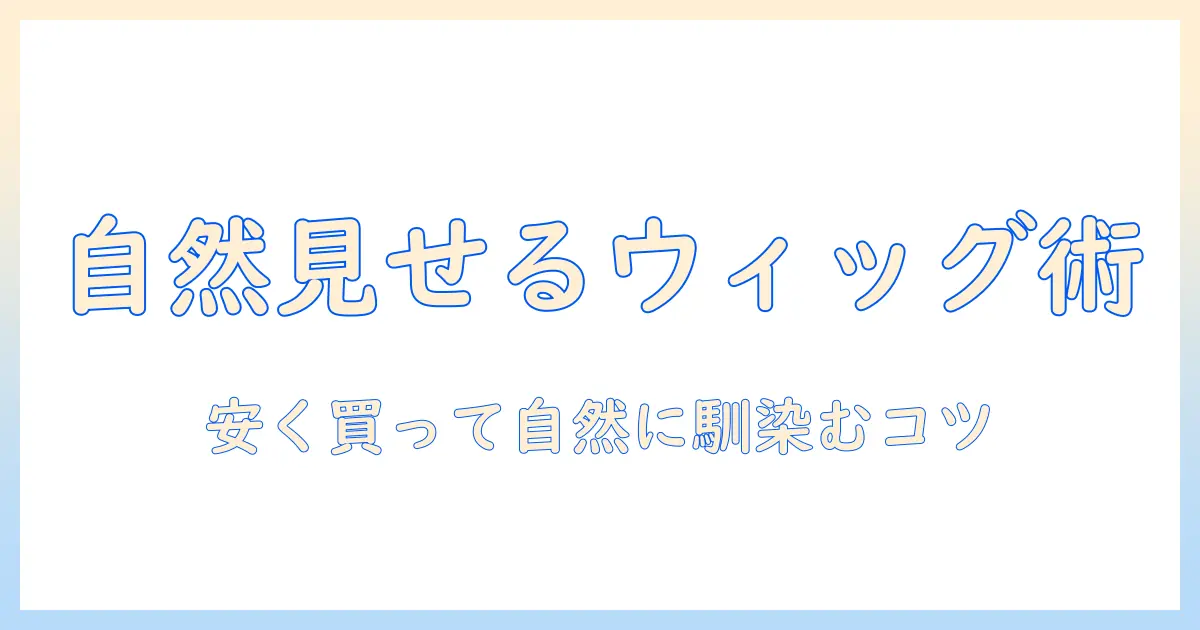メンズの人が使う毛のウィッグを自然に見せるためのおすすめと安い選び方